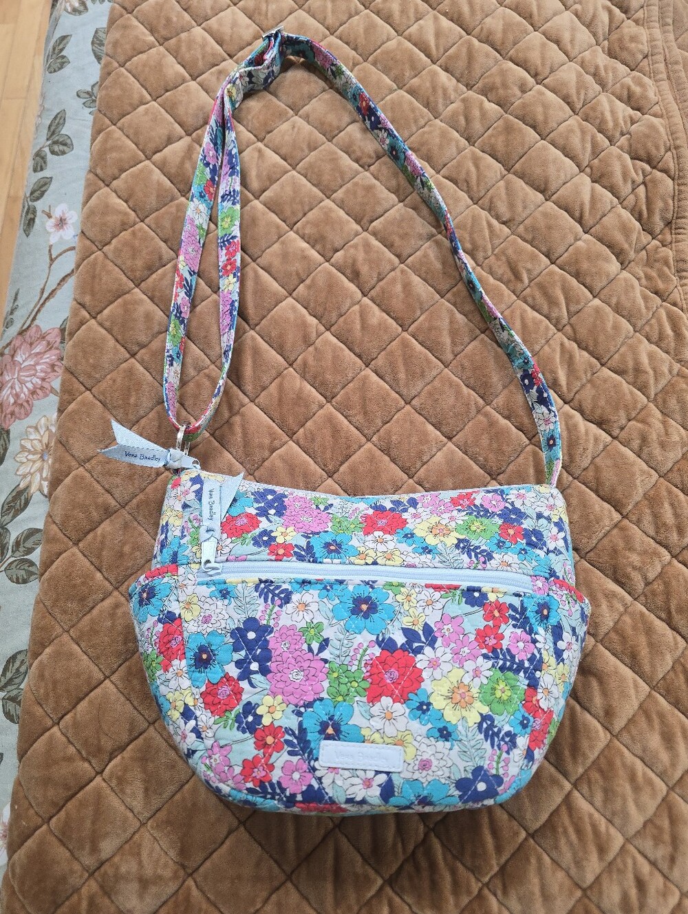 Vera Bradley Bright Floral Quilted Crossbody - Multicolor Floral.